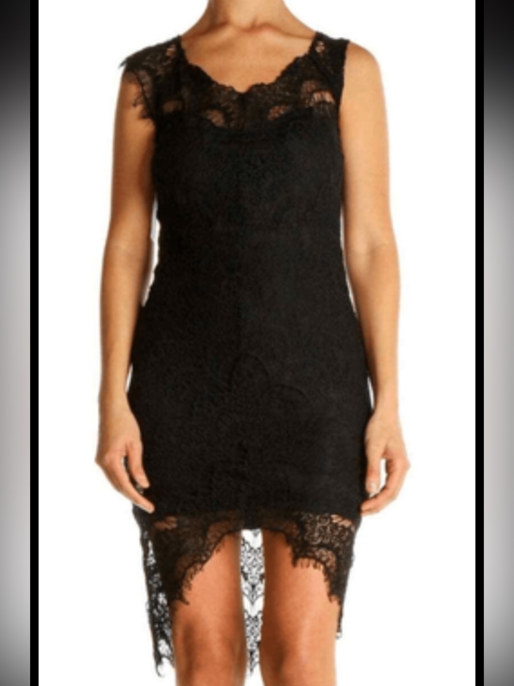 Free People Intimately Black Lace Mini Dress